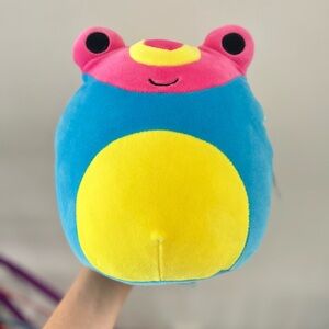 Squishmallows Colorful Frog Plush - Pink, Blue, Yellow